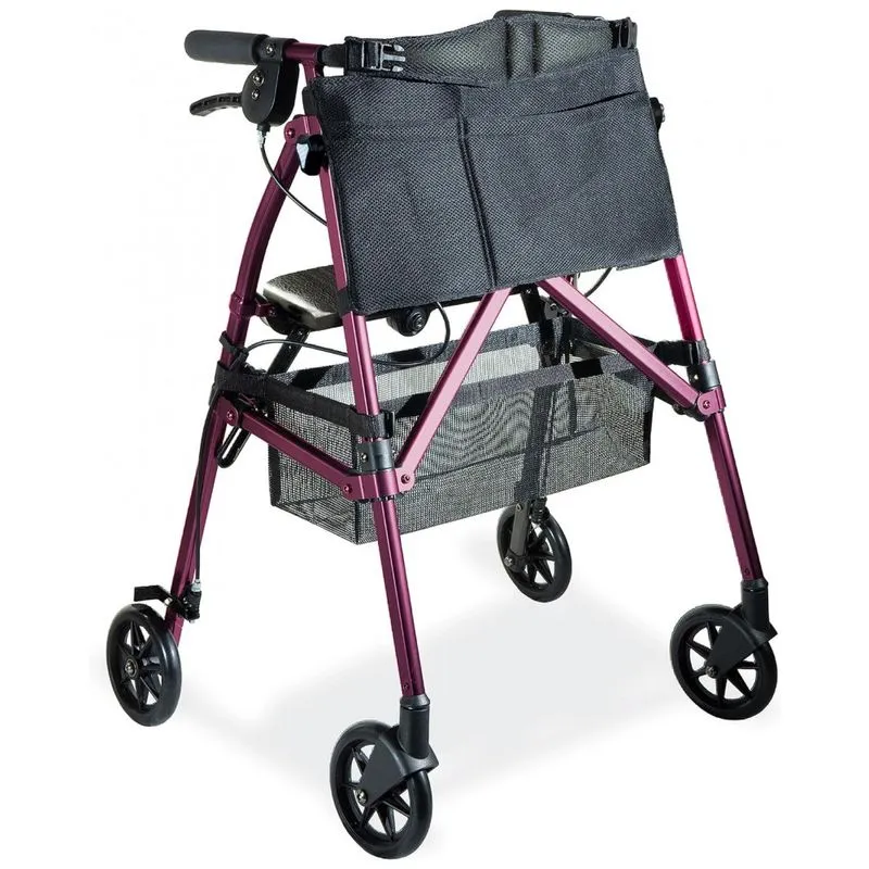 Andador Adulto Idoso Stander Com Bolsa, Suporta Ate 113 Quilos, Azul