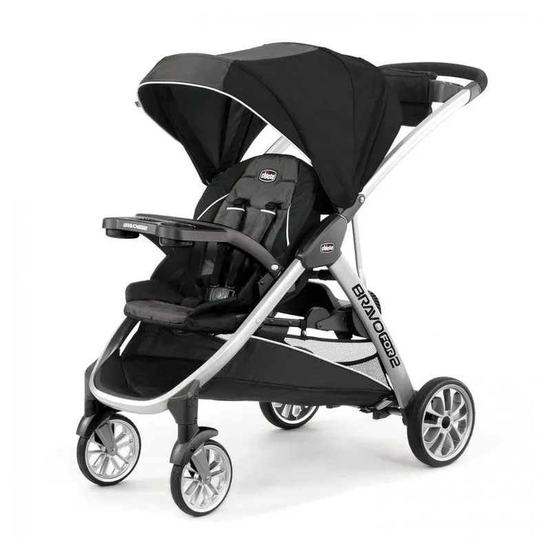Carrinho De Bebe Duplo Chicco Bravo For2, Preto