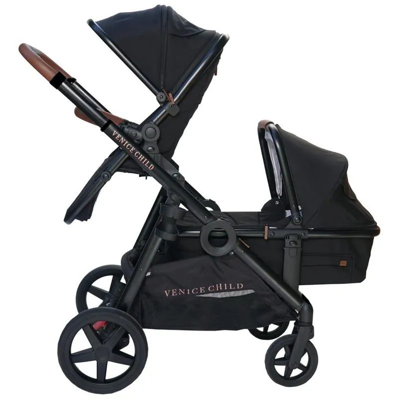 Carrinho De Bebê Com Berço Venice Child Para Recém Nascido, Preto