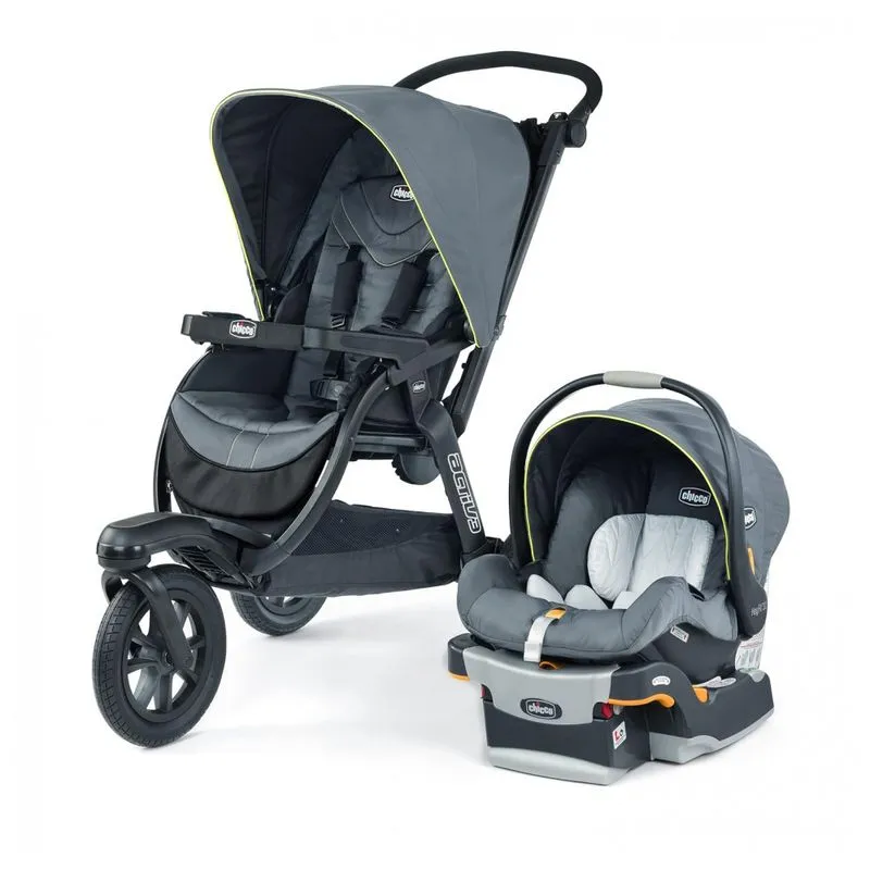 Carrinho De Bebe Com Cadeira Para Carro Chicco Activ3, Preto Solar