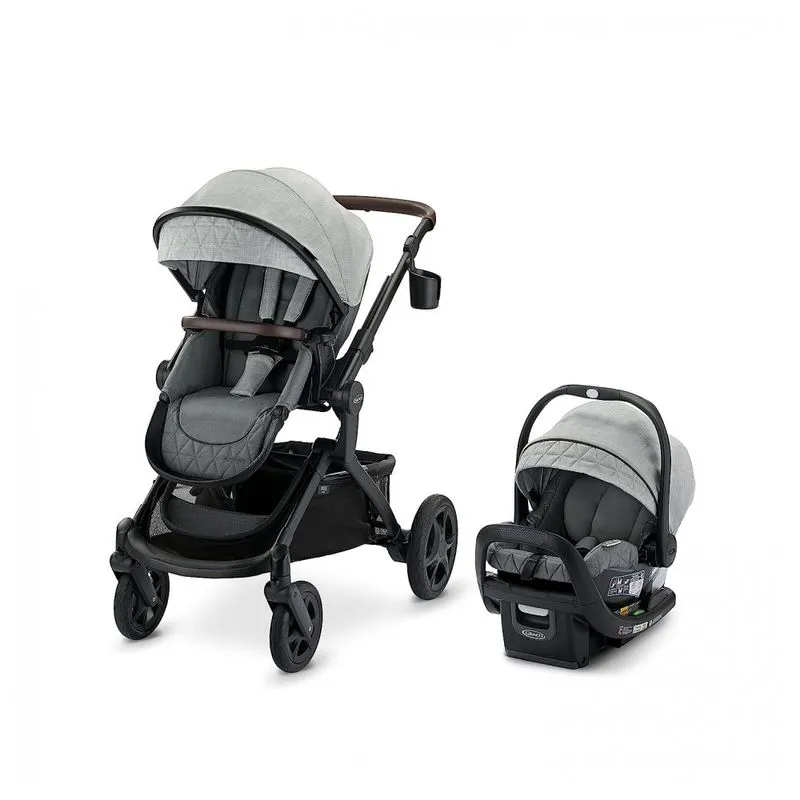 Carrinho De Bebe 3 Em 1 Com Cadeira Para Carro Graco Premier Modes, Cinza