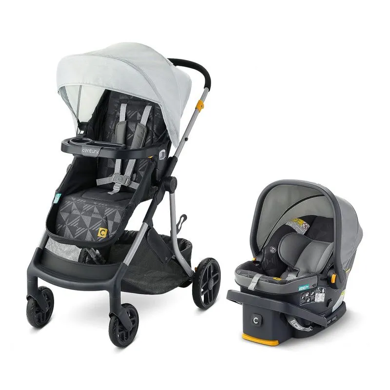 Carrinho De Bebê 2 Em 1 Com Cadeira Para Carro Century Swap, Cinza