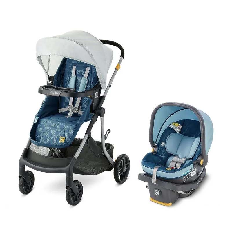 Carrinho De Bebê 2 Em 1 Com Cadeira Para Carro Century Swap, Azul