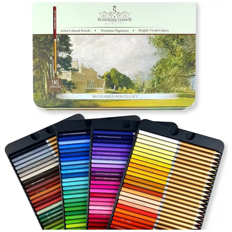 Kit Lapis De Cor Profissional Com Estojo 96 Pecas, Schpirerr Farben