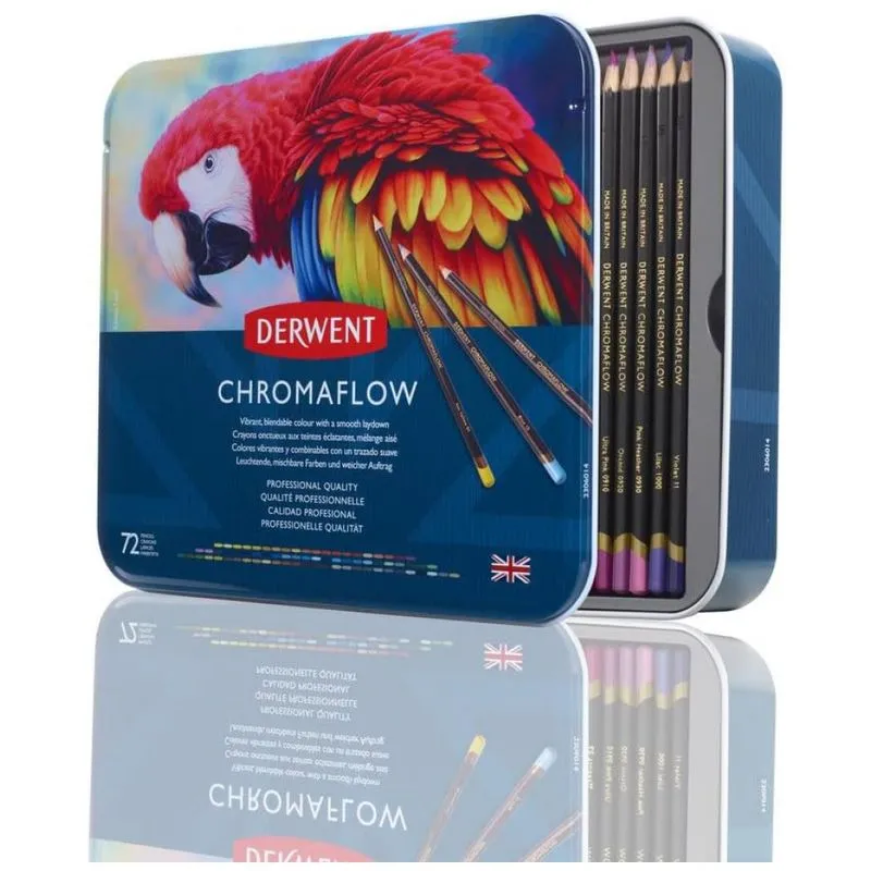 Kit Lapis De Cor Profissional Com Estojo 72 Pecas, Derwent 2306014, Preto