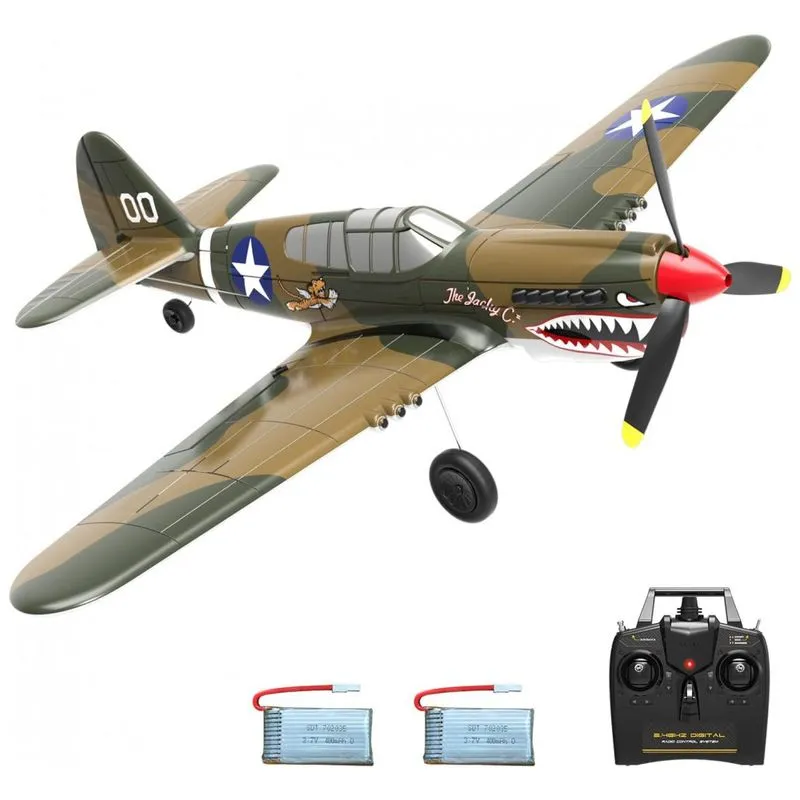 Aviao De Controle Remoto Com Sistema De Estabilizacao Xpilot Para Criancas E Adultos, Volantexrc 76113 Rtf P40, Verde E Vermelho