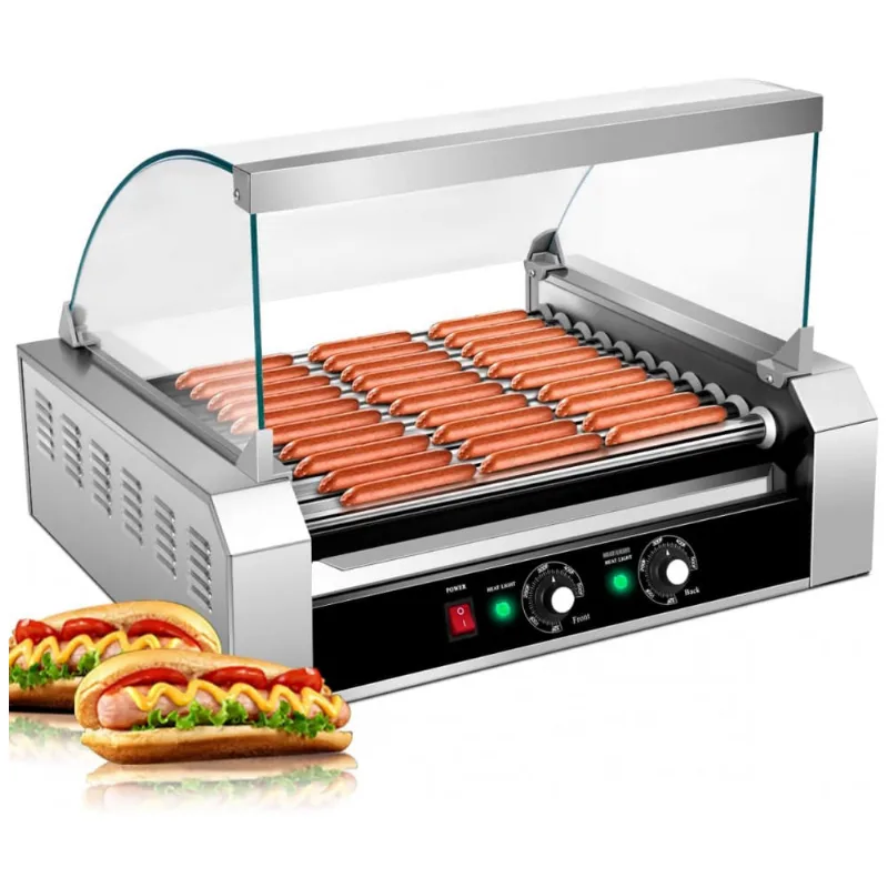Maquina De Hot Dog Profissional Antiaderente Ate 30un Por Vez Em Aco Inoxidavel, 110v 1400w, Kotek, Prata