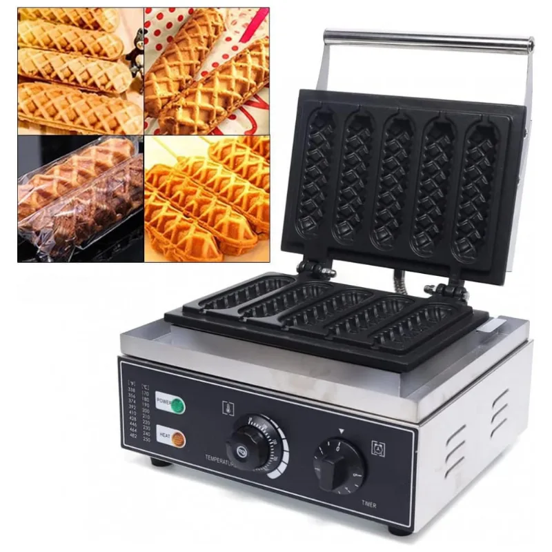 Maquina De Hot Dog Profissional Antiaderente Ate 5un Por Vez Em Aco Inoxidavel, 110v 1500w, Gdae10, Prata