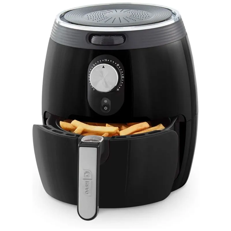 Fritadeira Eletrica Airfryer 3l Com Temperatura Ajustavel E Cesto Antiaderente, 110v 1200w, Dash, Preto