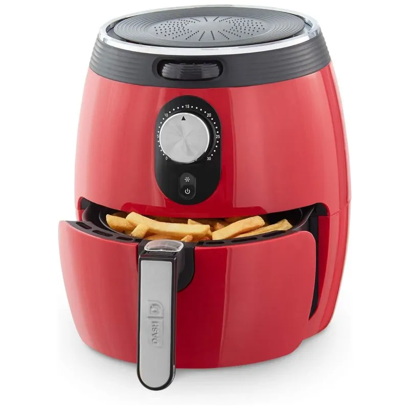 Fritadeira Elétrica Airfryer 3l Com Temperatura Ajustável E Cesto Antiaderente, 110v 1200w, Dash, Vermelha