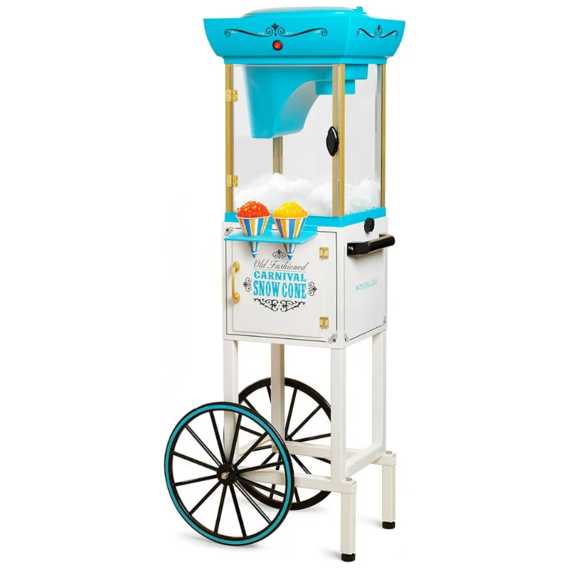Carrinho De Raspadinha Retro Ate 48 Porcoes Por Vez Com Colher De Metal, Nostalgia , Azul