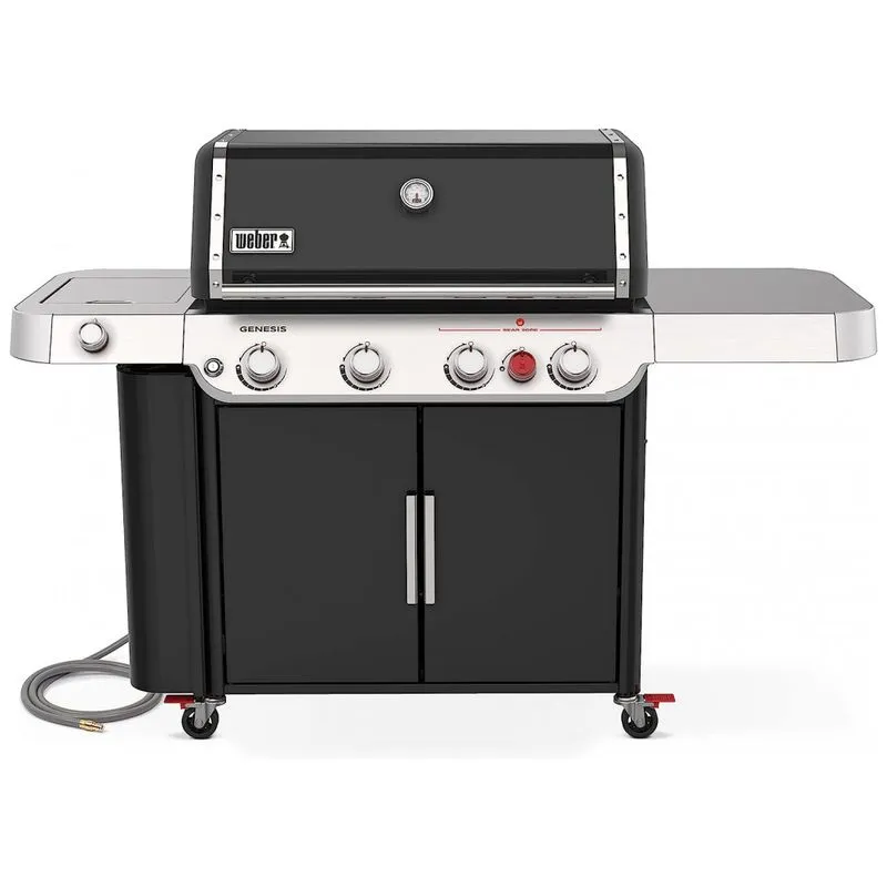 Churrasqueira A Gas Natural Com 4 Queimadores E 1 Queimador Lateral, Weber Genesis E 435, Preto
