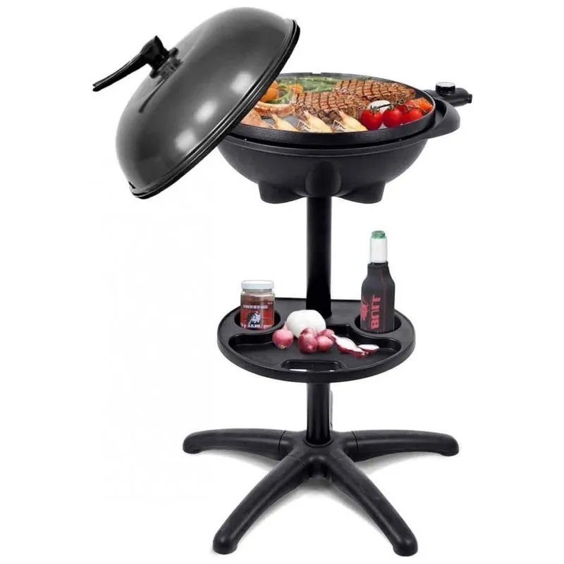 Churrasqueira Eletrica Com 4 Niveis De Temperatura, 110v 1350w, Happygrill, Preta