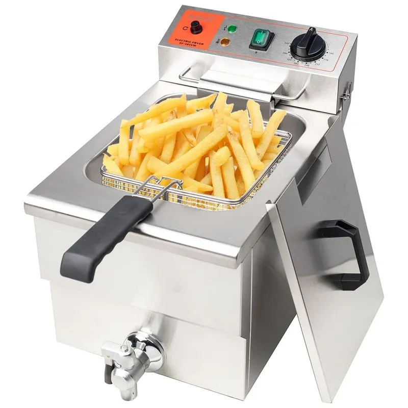 Fritadeira Elétrica Dupla Profissional 12 Litros De Capacidade, Aço Inoxidável, 110v 1750w, Valgus