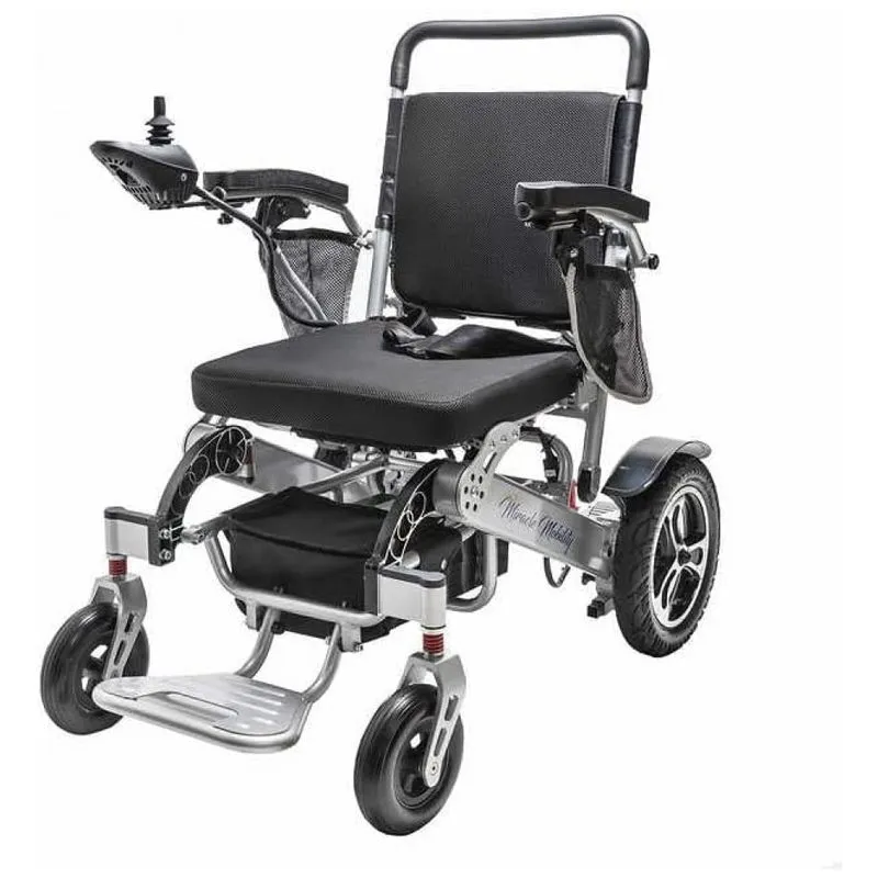 Cadeira De Rodas Eletrica Dobravel Reclinavel Para Adultos De Ate 180 Kg, 360w, Miracle Mobility, Prata