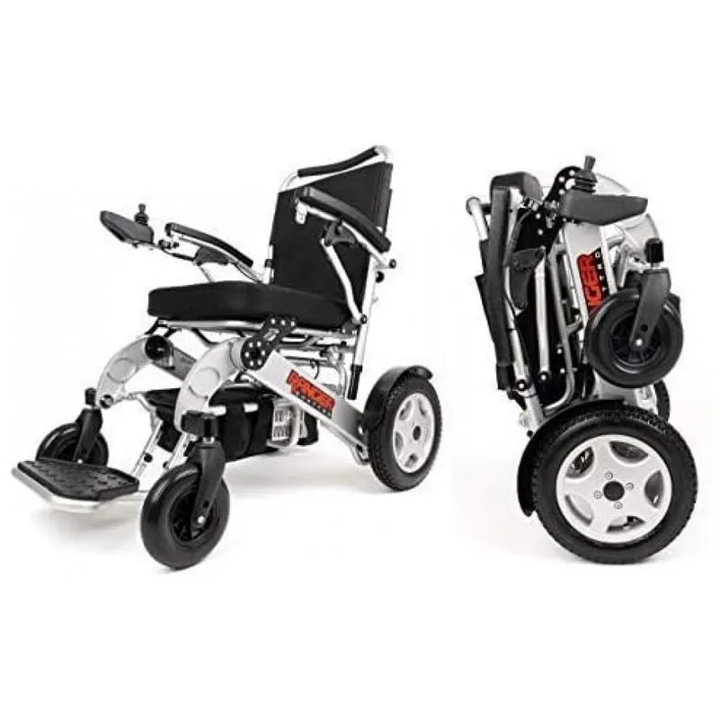 Cadeira De Rodas Eletrica Dobravel Reclinavel Para Adultos De Ate 180 Kg, 300w, Porto Mobility, Prata
