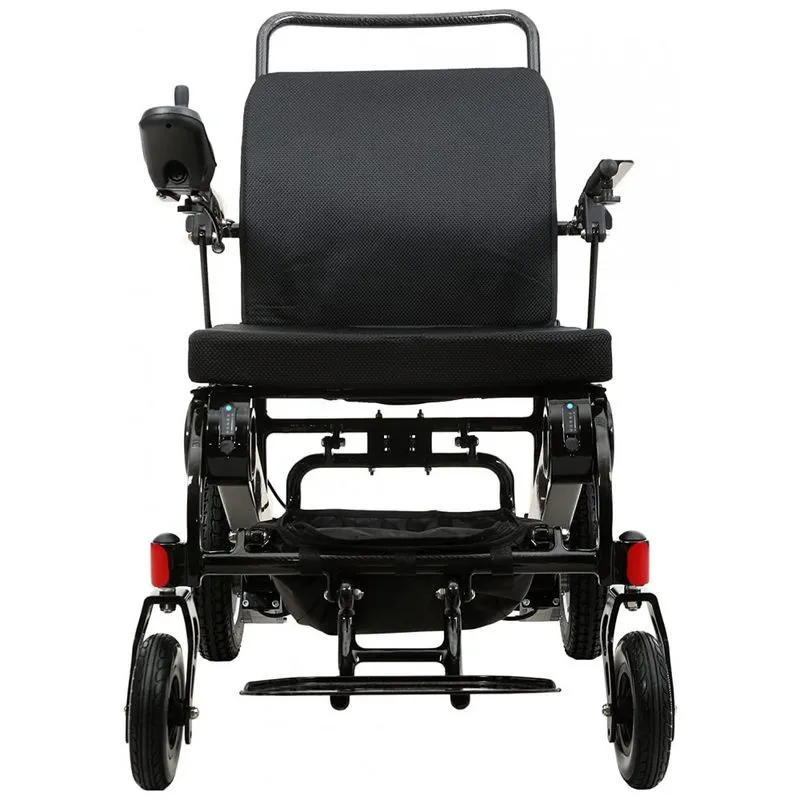 Cadeira De Rodas Eletrica De Fibra De Carbono Dobravel Reclinavel Para Adultos De Ate 180 Kg, Porto Mobility, Preta