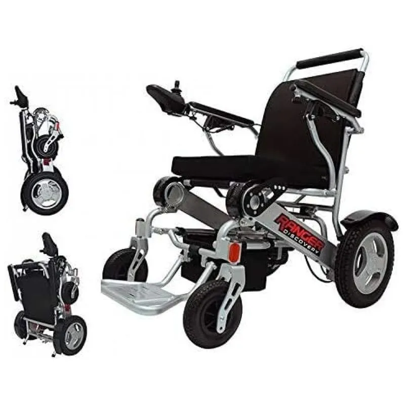 Cadeira De Rodas Eletrica Dobravel Reclinavel Para Adultos De Ate 180 Kg, Porto Mobility, Prata