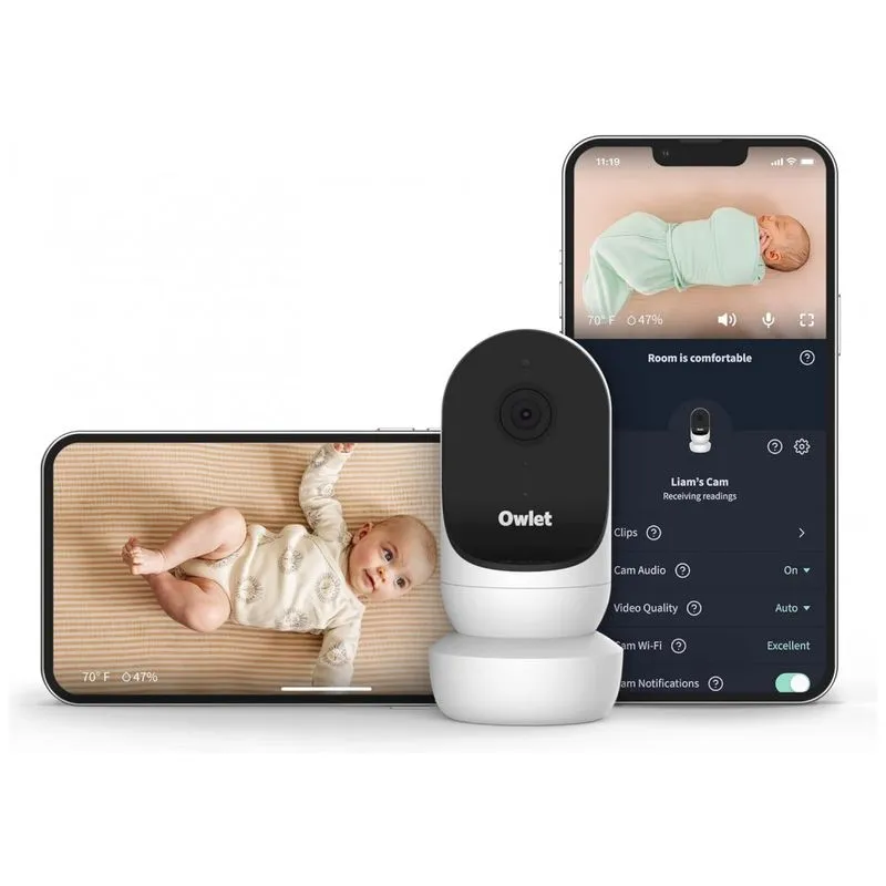Baba Eletronica, Monitor Hd Zoom 4x Com Visao Noturna, Owlet, Branco