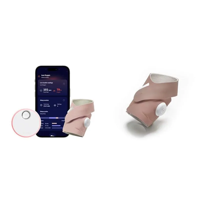 Baba Eletrônica Com Freqência Cardíaca E Média De Oxigênio, Owlet, Branca