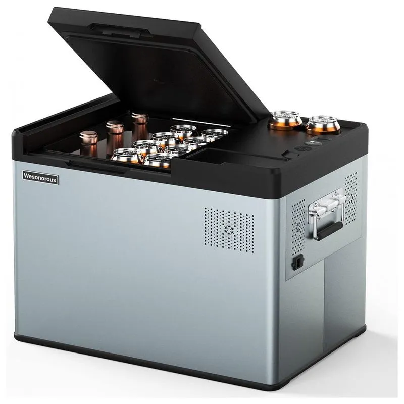 Cooler Elétrico Automotivo Portátil 42 Litros Com Sistema De Degelo Automático, Wesonorous, Cinza