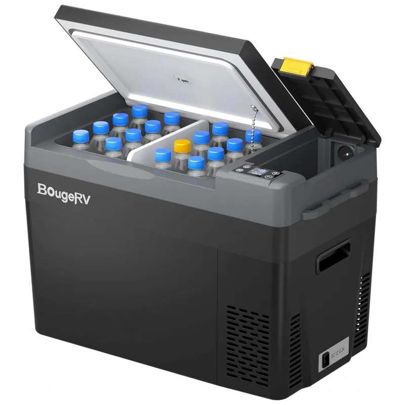 Cooler Eletrico Automotivo Portatil 30 Litros Com Compressor, Bougerv Crpro30, Preto