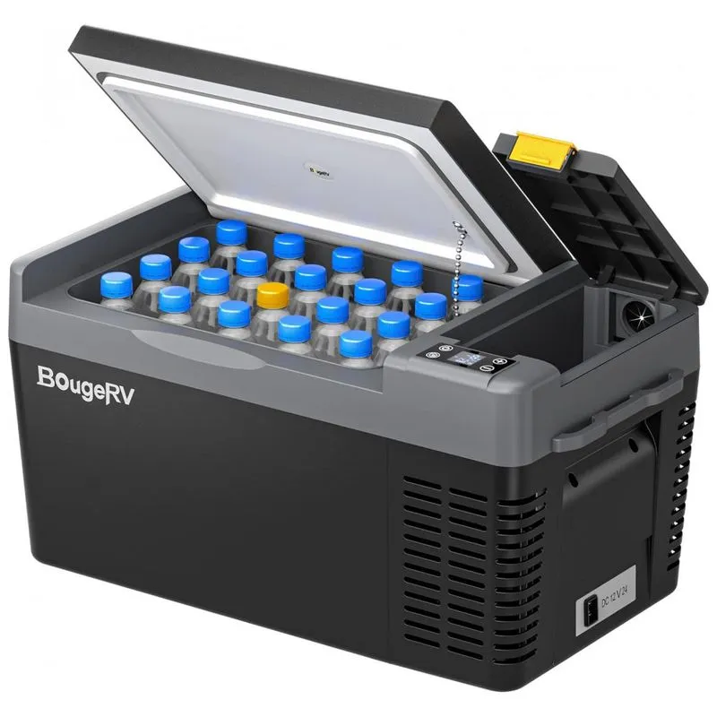 Cooler Eletrico Automotivo Portatil 21 Litros Com Compressor, Bougerv Crpro20, Preto