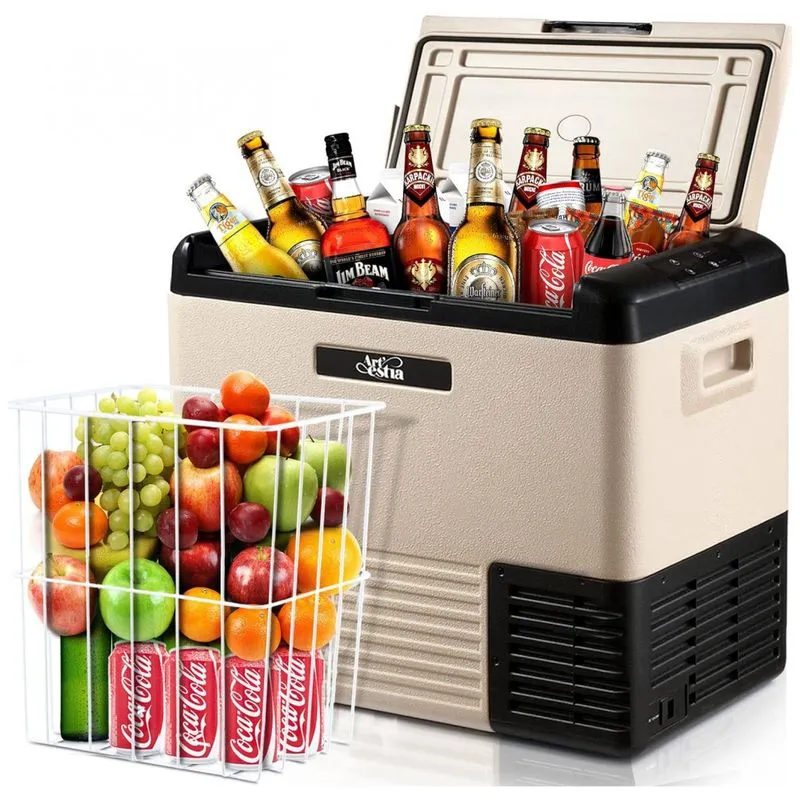 Cooler Eletrico Automotivo Portatil 50 Litros, Neader, Bege