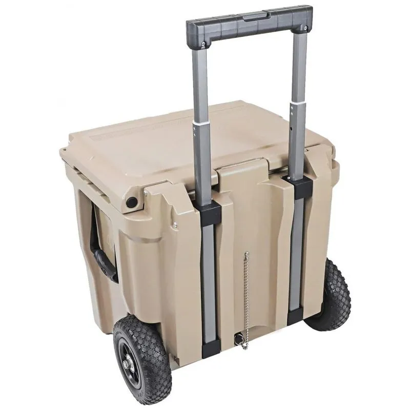 Cooler Termico Portatil 45 Litros Com Rodas, Xspec, Bege