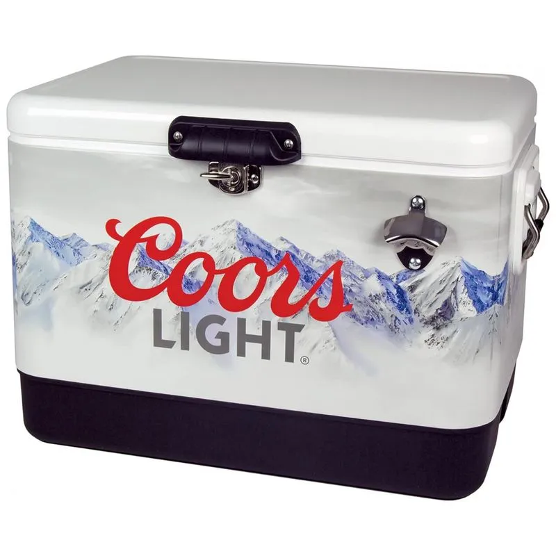 Cooler Térmico Portátil 50 Litros Com Alça E Abridor, Koolatron Coors Light, Branco