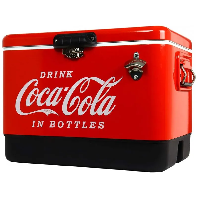 Cooler Termico Portatil 50 Litros Com Alca E Abridor, Coca Cola, Vermelho
