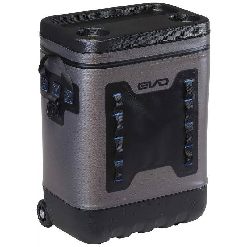 Cooler Térmico Portátil 25 Litros Com Alça De 4 Estágios E Rodas, Evolution Outdoor, Preto