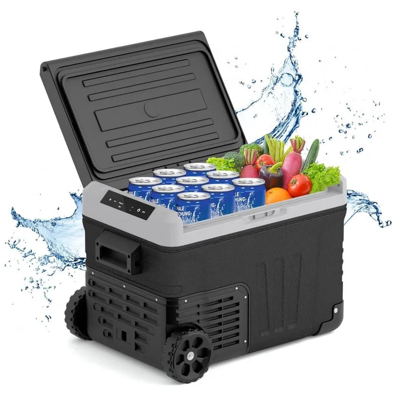 Cooler Eletrico Automotivo Portatil 35 Litros Com Painel De Led, Icepure, Preto