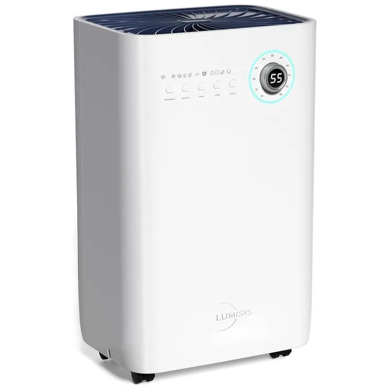 Desumidificador Para Grandes Ambientes Até 185 M2 Com Painel Digital, 110v, Lumisys, Branco