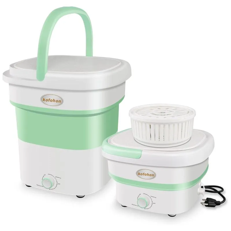 Mini Máquina De Lavar Portátil 2 Kg Com Cesto De Drenagem, 110v 40w, Kofohon, Verde