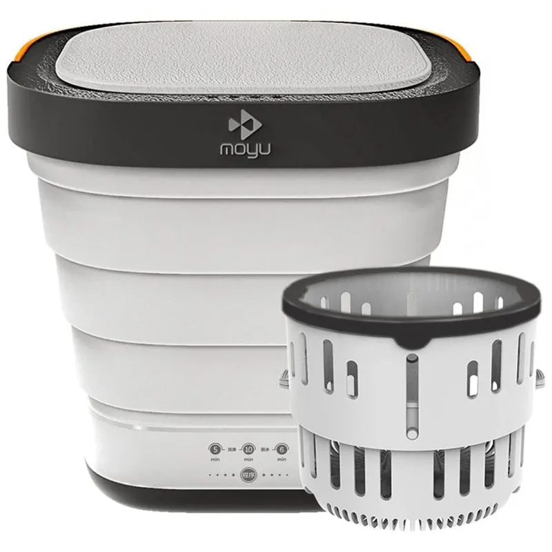 Mini Máquina De Lavar Portátil 1 Kg Dobrável Com Cesto De Drenagem, Bivolt, Genesix, Branca