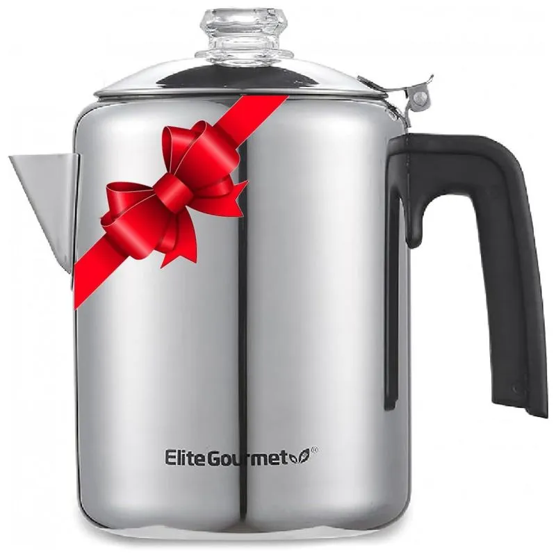 Cafeteira 8 Xicaras Em Aco Inoxidavel, 110v, Elite Gourmet Ec008, Prata