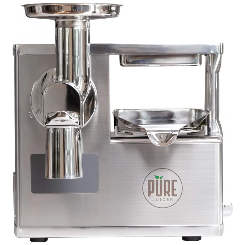 Centrifuga De Frutas E Legumes Com 2 Etapas, Aço Inoxidável, 110v, Pure Juicer, Prata