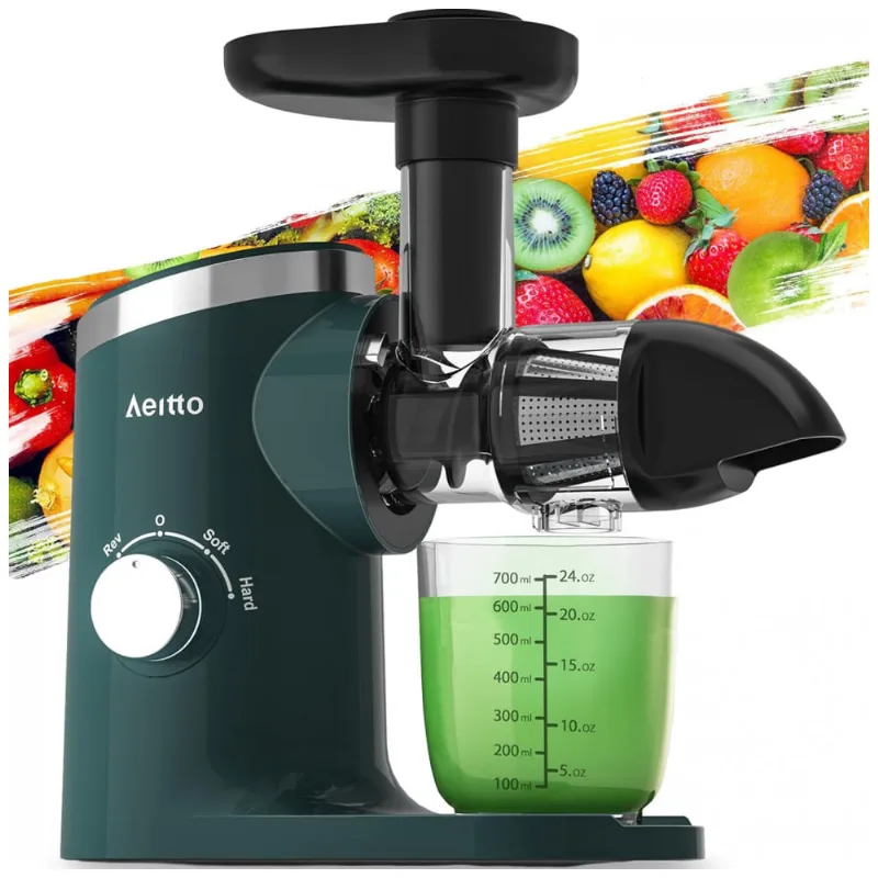 Centrifuga De Frutas Com 2 Velocidades E Funcao Reversivel, Aco Inoxidavel, 110v Aeitto, Verde