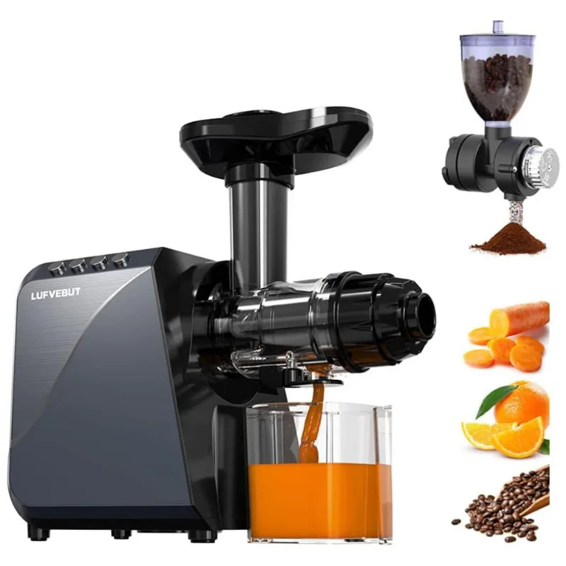 Centrifuga De Frutas Com Moedor De Café E Motor Silencioso, 110v 250w, Cinza