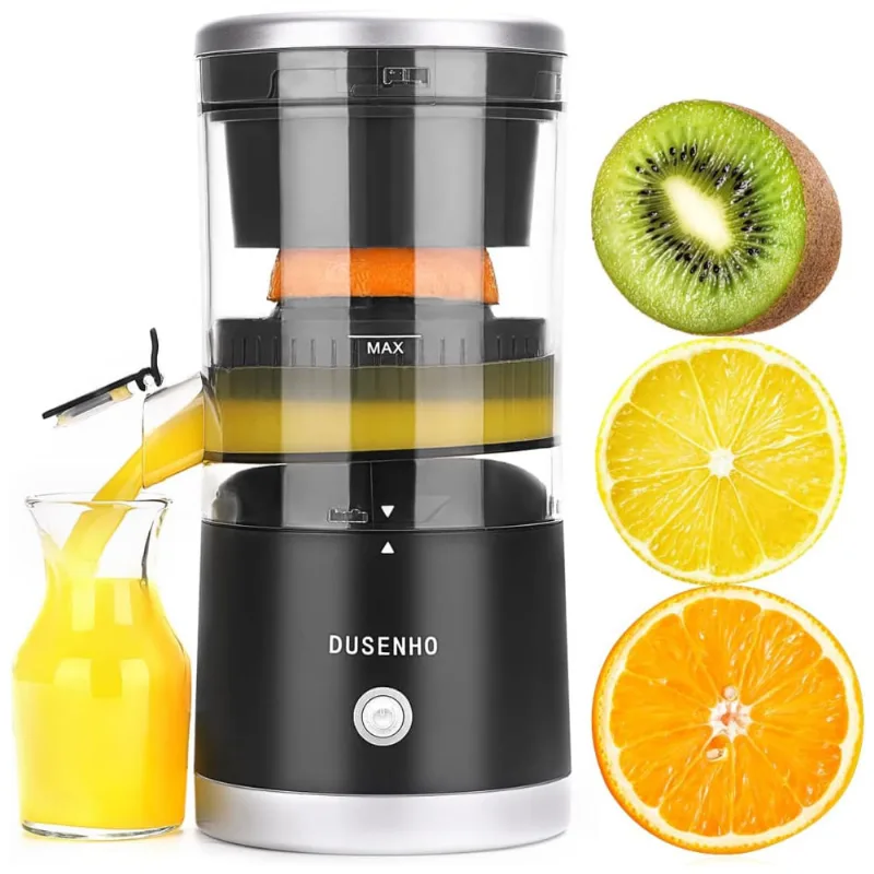 Centrifuga De Frutas Portátil Recarregável Via Usb Para Frutas Cítricas, 110v, Dusenho, Preto