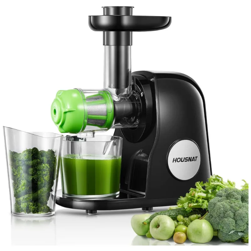 Centrifuga De Frutas Profissional Com Extração Lenta E Motor Silencioso, 110v, Housnat, Preto
