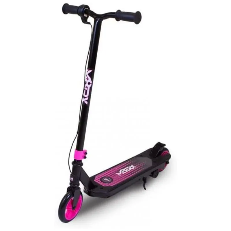 Patinete Eletrico Para Criancas De 6 A 12 Anos, Atinge Ate 12km, M8trix, Preto E Rosa