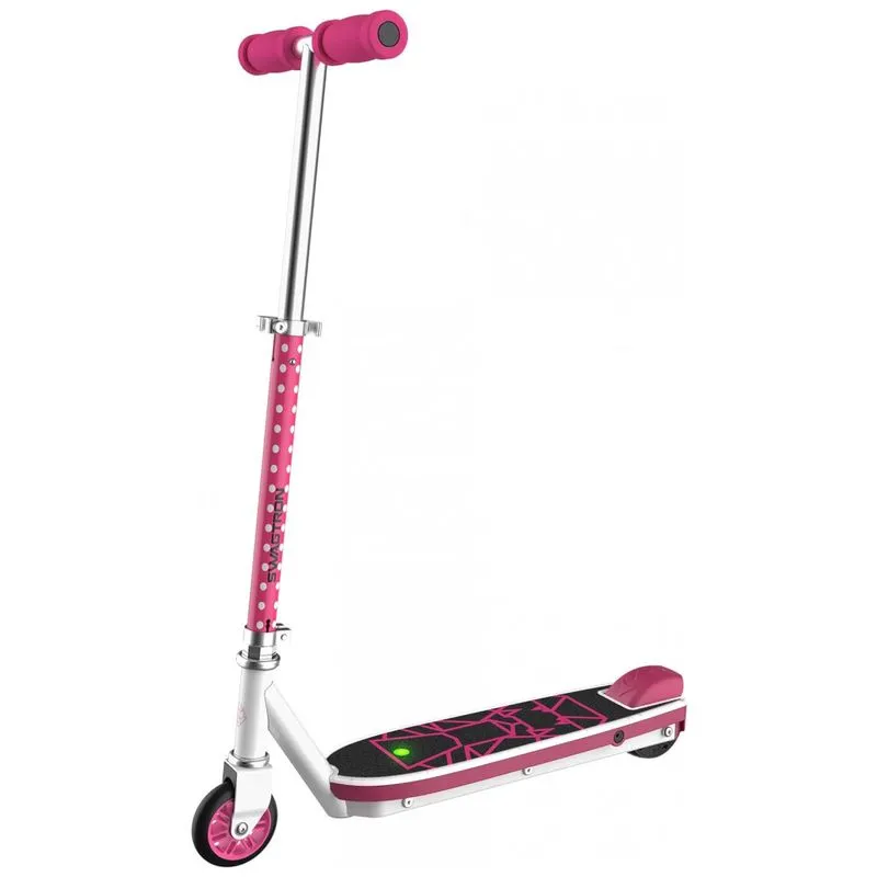 Patinete Eletrico Para Criancas De 5 A 9 Anos Em Aco Inoxidavel, Peso Max 70kg, Swagtron Sk, Rosa