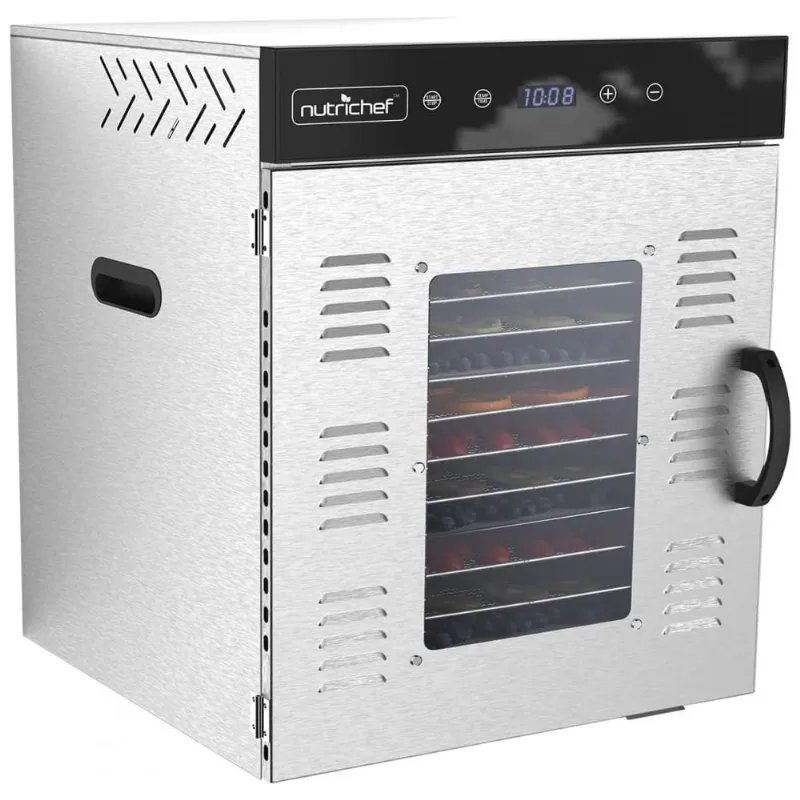 Desidratador De Alimentos Profissional Com 16 Bandejas Em Aco Inoxidavel, 110v 1500w, Nutrichef