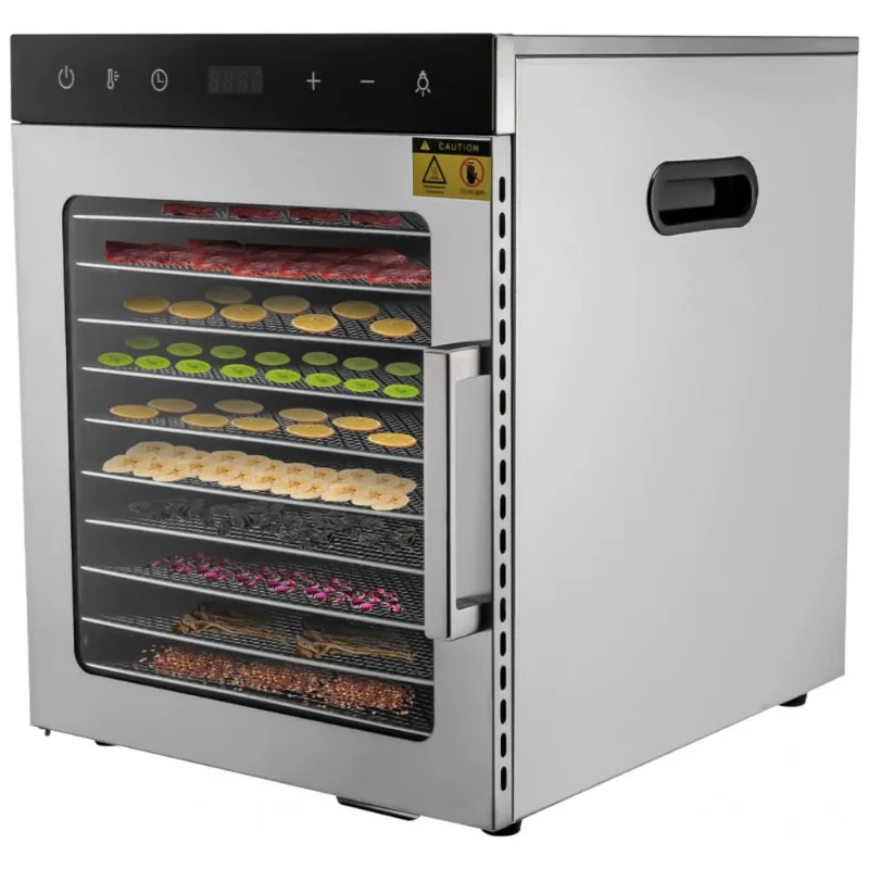 Desidratador De Alimentos Profissional Com 10 Bandejas, Aco Inoxidavel, 110v 800w, Loyalheartdy