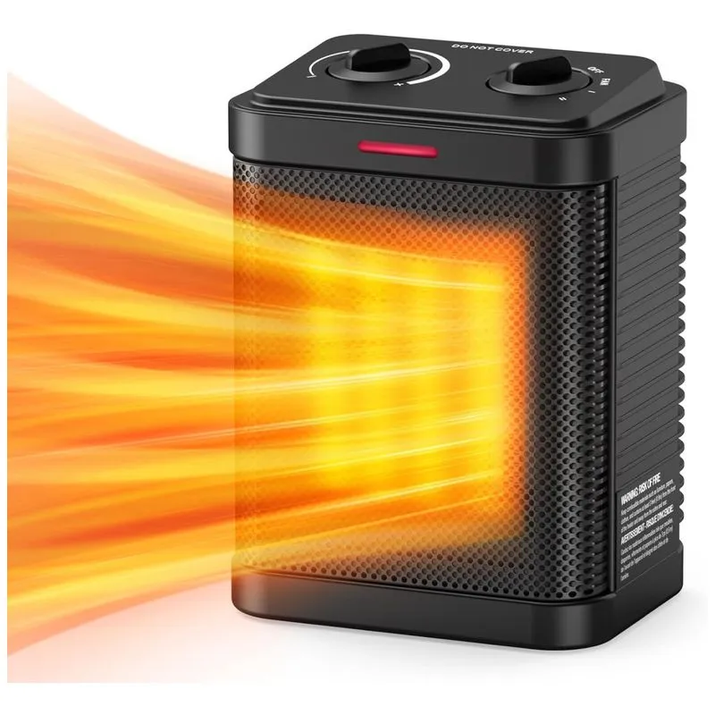 Aquecedor Eletrico Portatil De Ceramica Com 3 Modos, 1500w 110v, Pereysi, Preto
