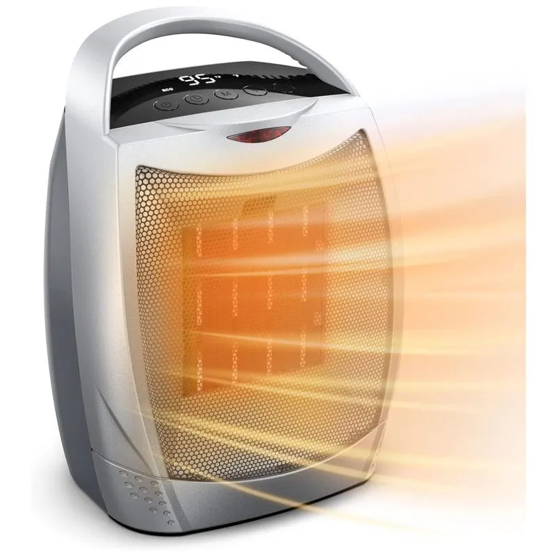 Aquecedor Eletrico Portatil com 4 Modos, 1500w 110v, Givebest, Prata