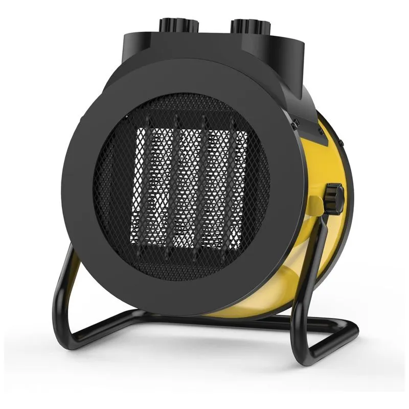 Aquecedor Eletrico Portatil De Ceramica Com 3 Modos E Protecao Contra Superaquecimento, 1500w 110v, Aescod, Amarelo