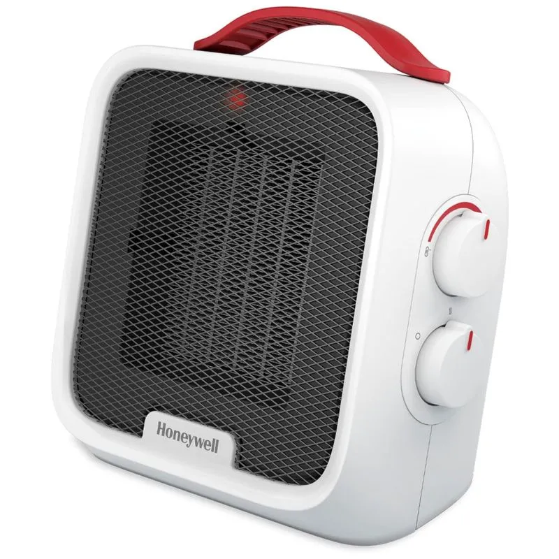 Aquecedor Eletrico De Ceramica Para Espacos Pequenos, 900w 110v, Honeywell Heat, Branco